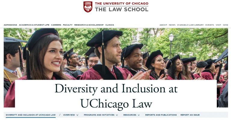 The University of Chicago Law School's DEI page