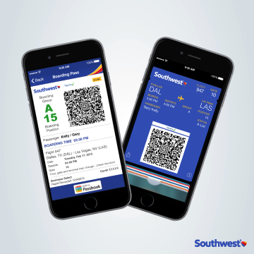 Southwest Airlines boarding passes