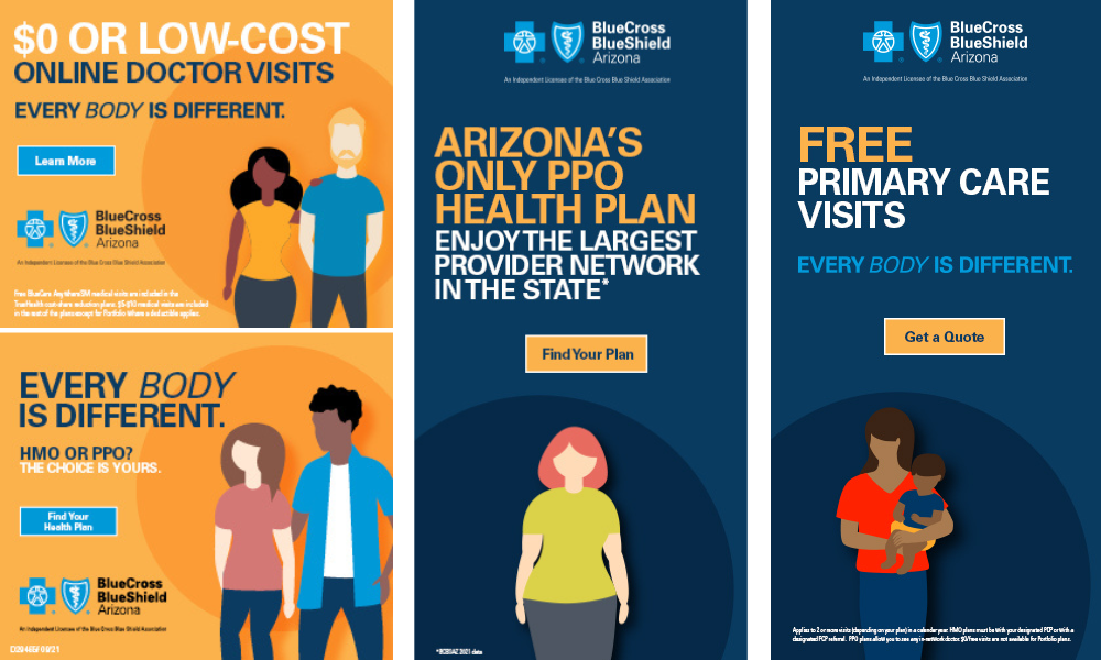 Blue Cross Blue Shield Arizona advertising examples