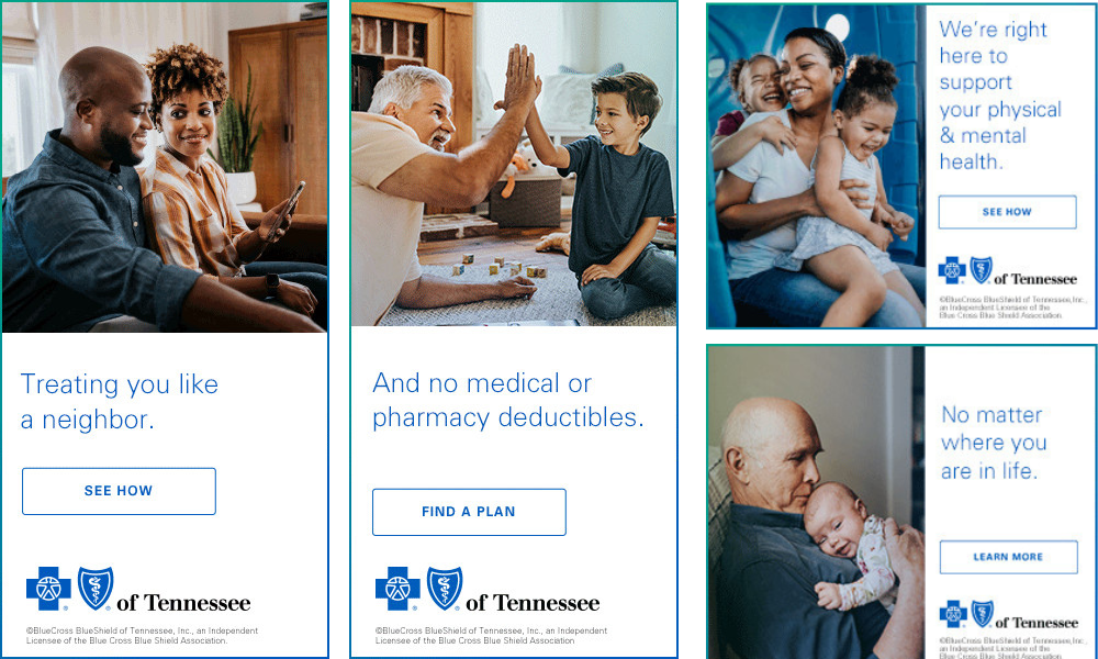 Blue Cross Blue Shield Tennessee advertising examples
