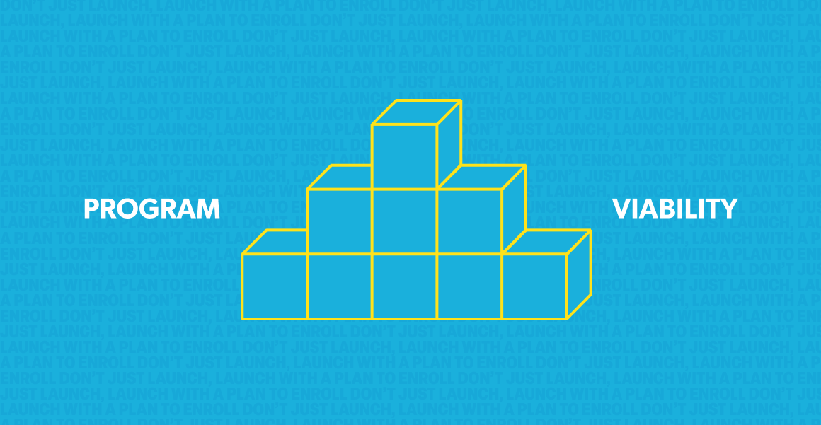 A blue graphic of stacked cubes