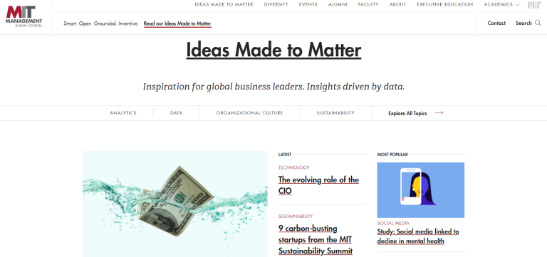 The MIT Sloan website