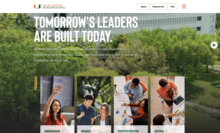 The Miami Herbert Business School homepage