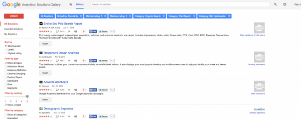 image Google Analytics Solutions Gallery