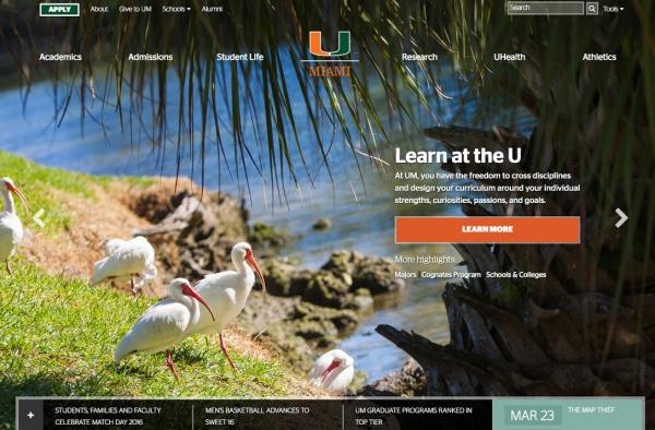 Miami University homepage