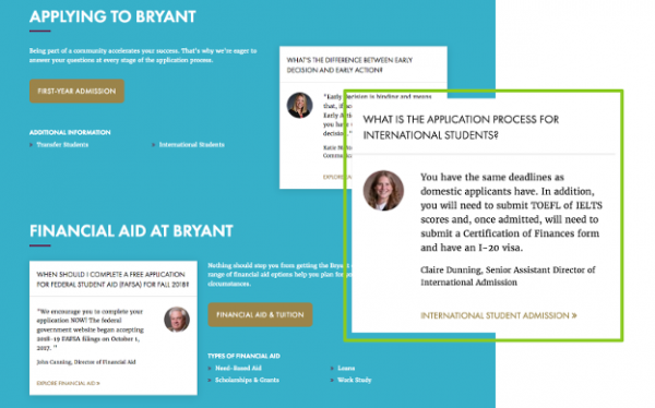 A page from Bryan University's site