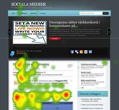 An eyetracking heatmap