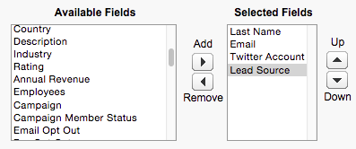 Selecting fields in Salesforce