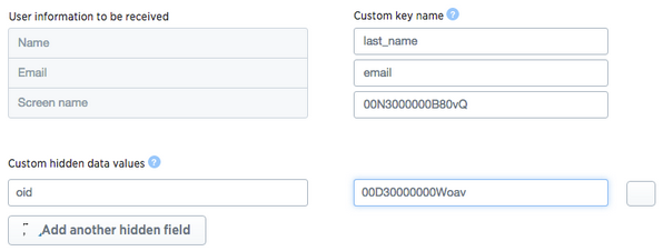 Custom key names