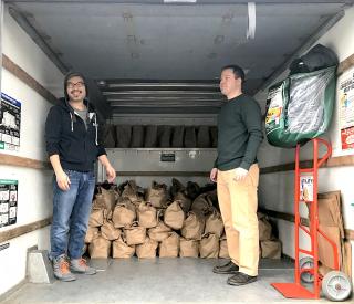 loading food onto a truck