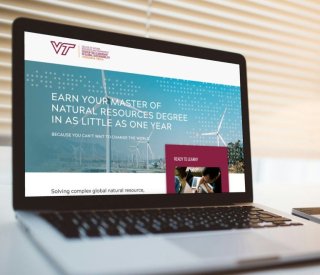 The Virginia tech CLIGS website displayed on a laptop