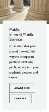 A Columbia Law School interior page displayed on a mobile device