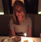 Julia Haas with birthday cake
