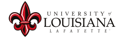 The University of Louisiana at Lafayette logo