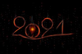 The year 20201 drawn with lights