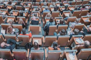 A packed lecture hall