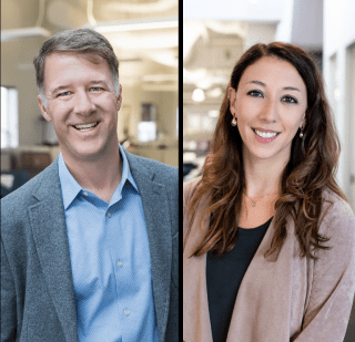 Headshot of Jason Smith, Managing Director and Founder, OHO Interactive (left) and Vanessa Theoharis, Director of Digital Marketing, OHO Interactive (right)