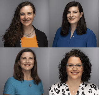 Headshots of the panelists in a grid