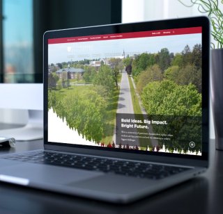 The St. Lawrence University Website Displayed on a Laptop