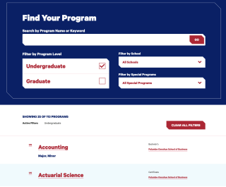 DUquesne program finder