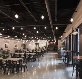 The upstairs of the Yards Brewery in Philadelphia