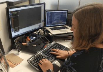 woman at computer