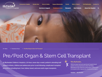 Blythedale_hospital_website_design