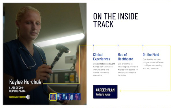 screenshot of an Inside Track feature